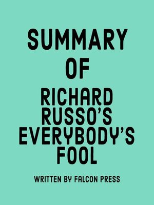 cover image of Summary of Richard Russo's Everybody's Fool
